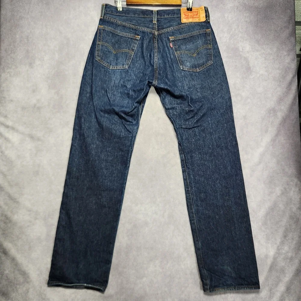 Levis 501 Original Fit Mens Straight Leg Button Fly Jeans (34x36 actual) 36x36